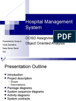 Hospital Management System: OOSD Assignment 1 Object Oriented Analysis