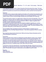 Gold Anchor F&B and Culinary Review 2011A INDEPENDENCE