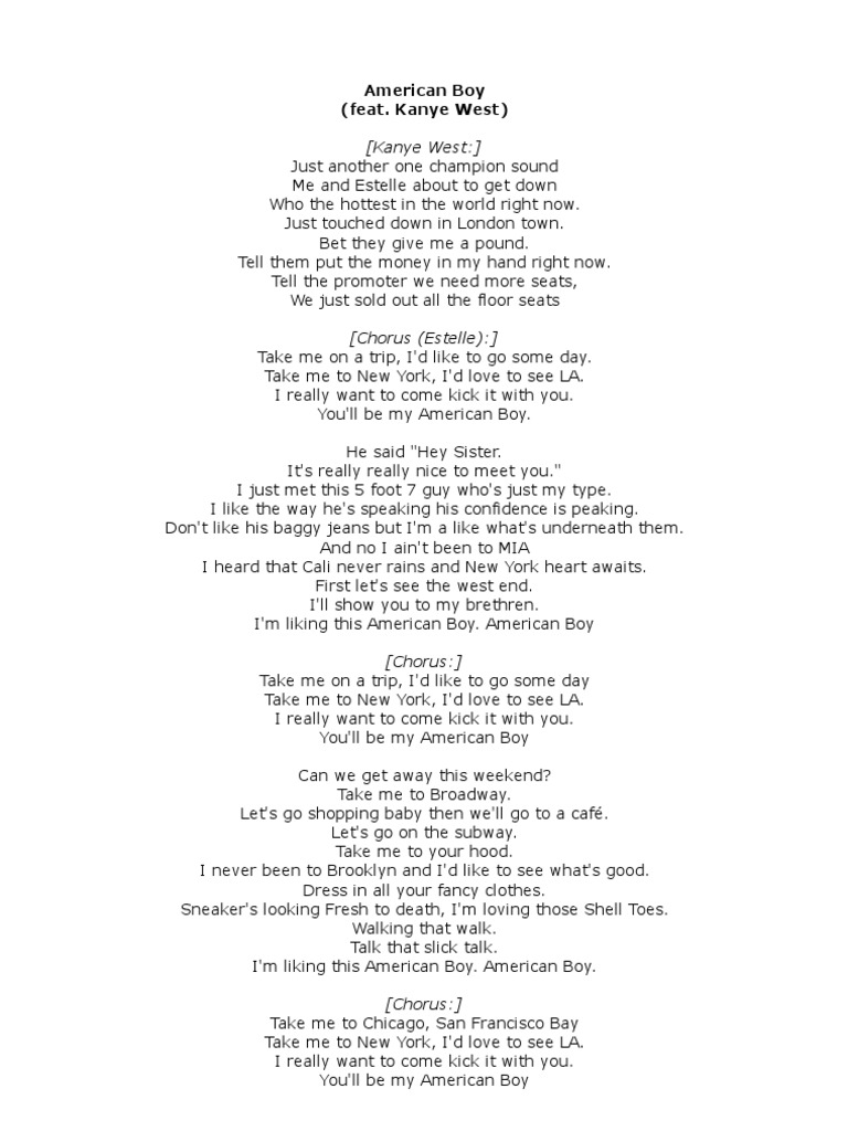 Fortnite Boy Lyrics American Boy Lyrics Recorded Music Leisure