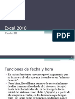 Excel 2010 Unidad Iii - Fecha y Hora