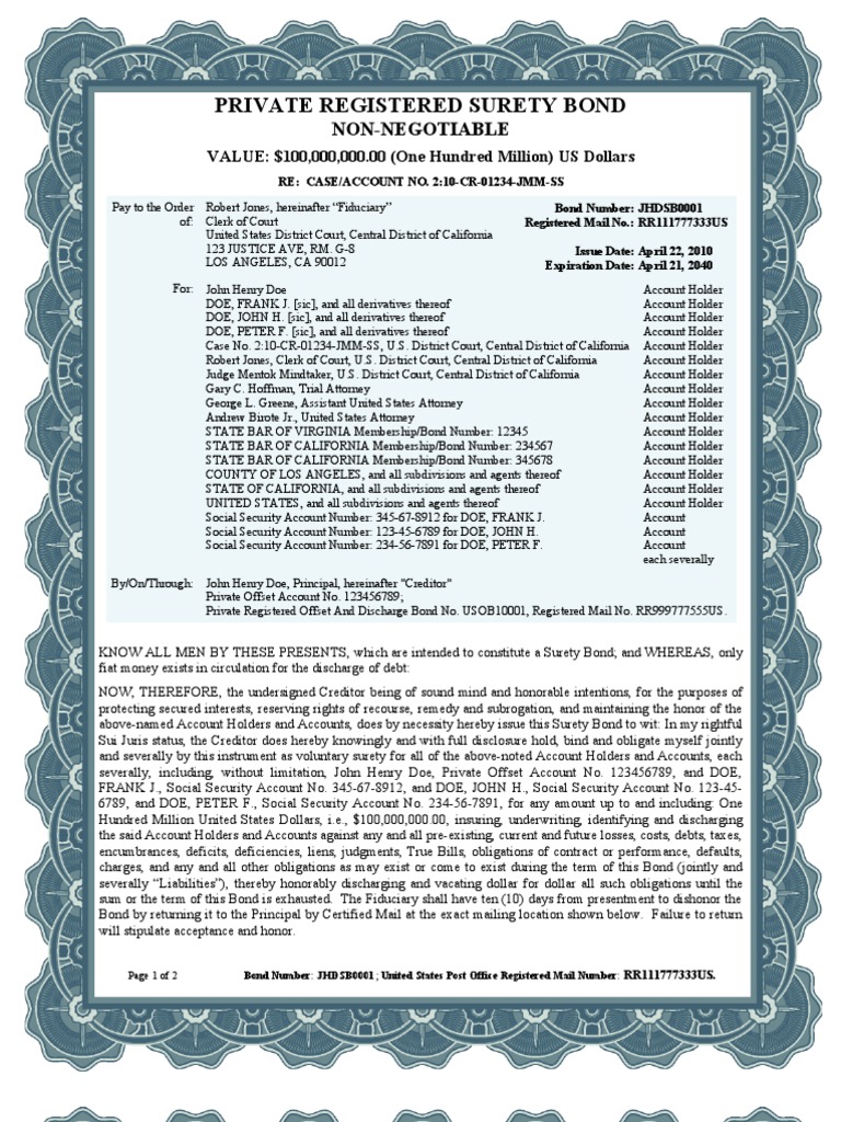 Surety Bond II Surety Bond Fiduciary