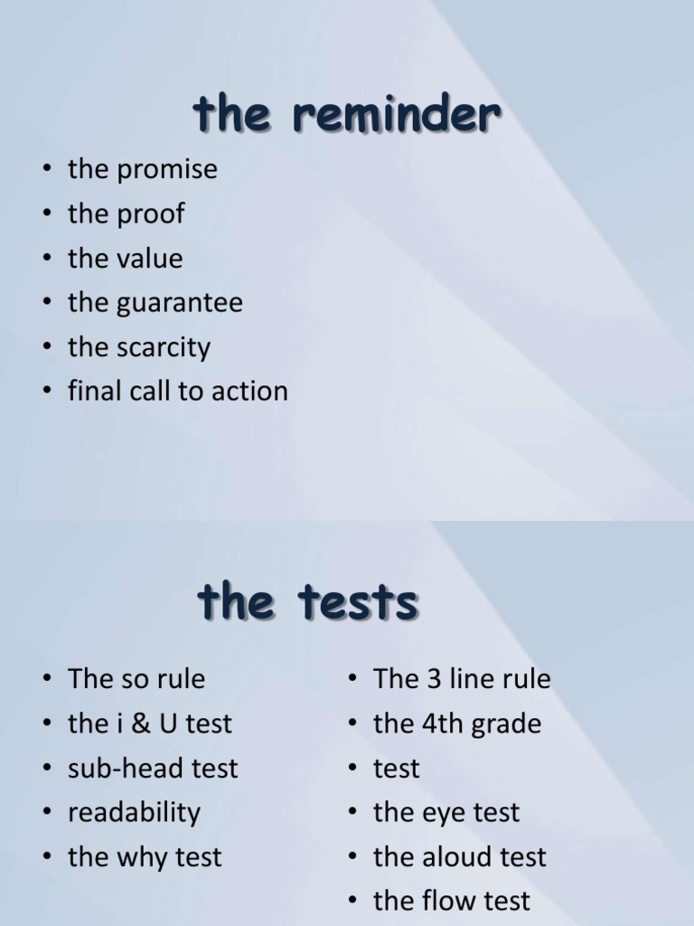 Essential Copywriting Tests Explained | PDF | Career & Growth