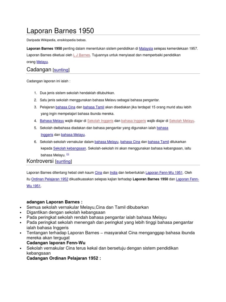 Laporan Barnes 1950