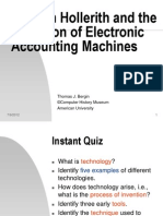 Hernan Hollerith and the Evolution of Electronic Accounting Machines (Bergin T., 2012)