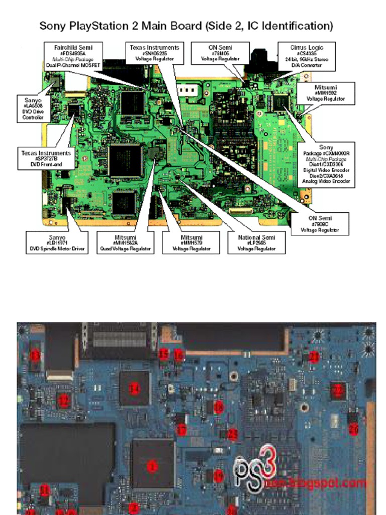 PS2 Slim Motherboard Components List | PDF | Science & Mathematics ...