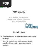 ATM Network Management: Introduction, Security Objectives, ATM Security Model