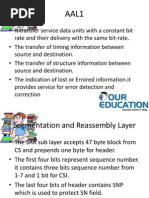 AAL1 and Segmentation and Reassembly Layer