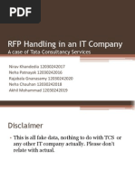 RFP Handling in IT Comapny - TCS