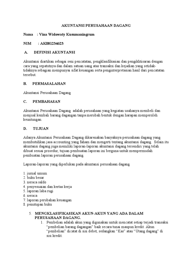 Akuntansi Perusahaan Dagang