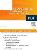 How To Write A World Class Paper