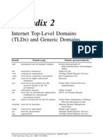 Appendix 2: Internet Top-Level Domains (TLDS) and Generic Domains