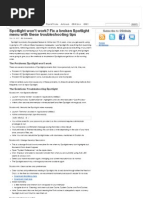 Spotlight won’t work 2