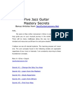 Five Jazz Guitar Mastery Secrets