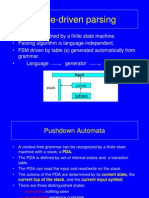 Table-Driven Parsing: Tables