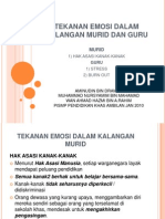 Tekanan Emosi Dalam Kalangan Murid Dan Guru