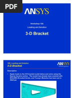 3-D Bracket: Workshop 10A Loading and Solution