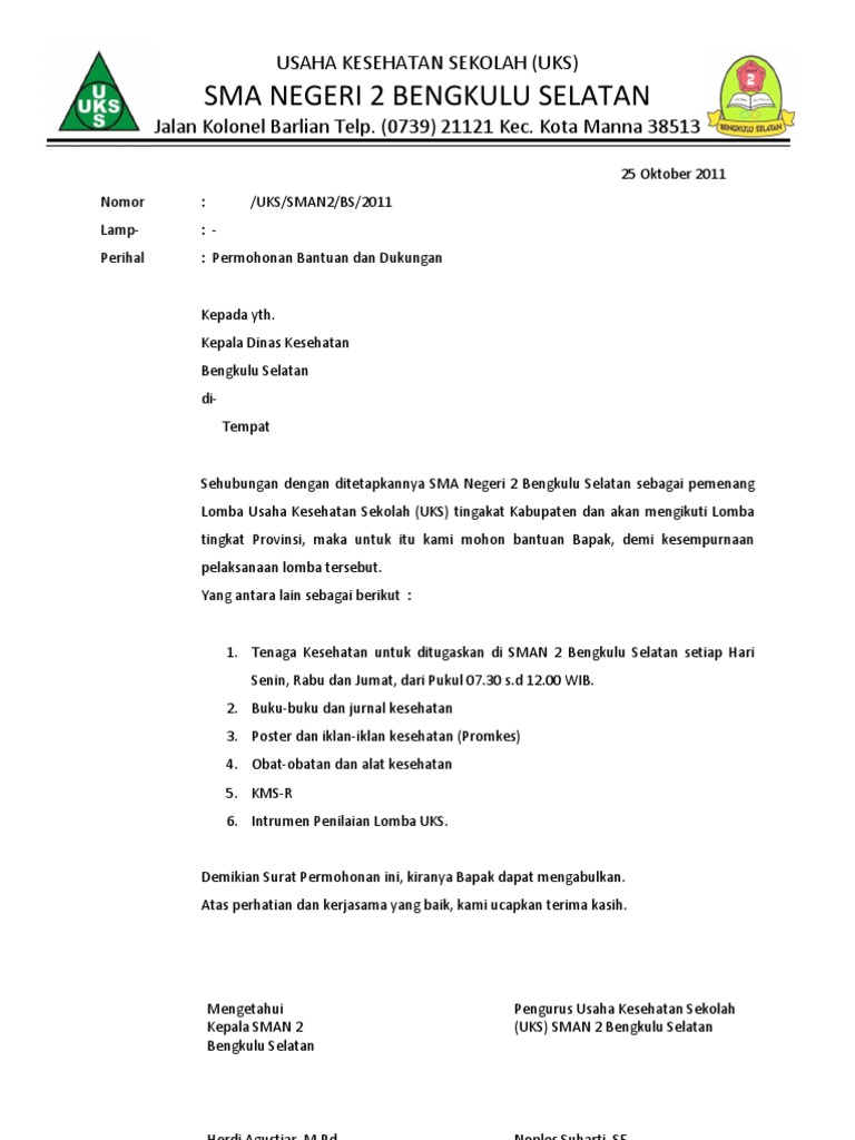 Contoh Surat Permohonan Sekolah Latihan Kebakaran