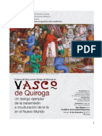Vasco de Quiroga, Testigo Ejemplar en La Trasmisión e Inculturación de La Fe.