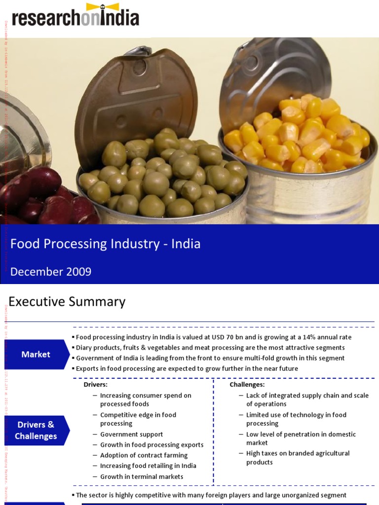 Overview of India's Food Processing Industry | PDF | Foods | Agriculture