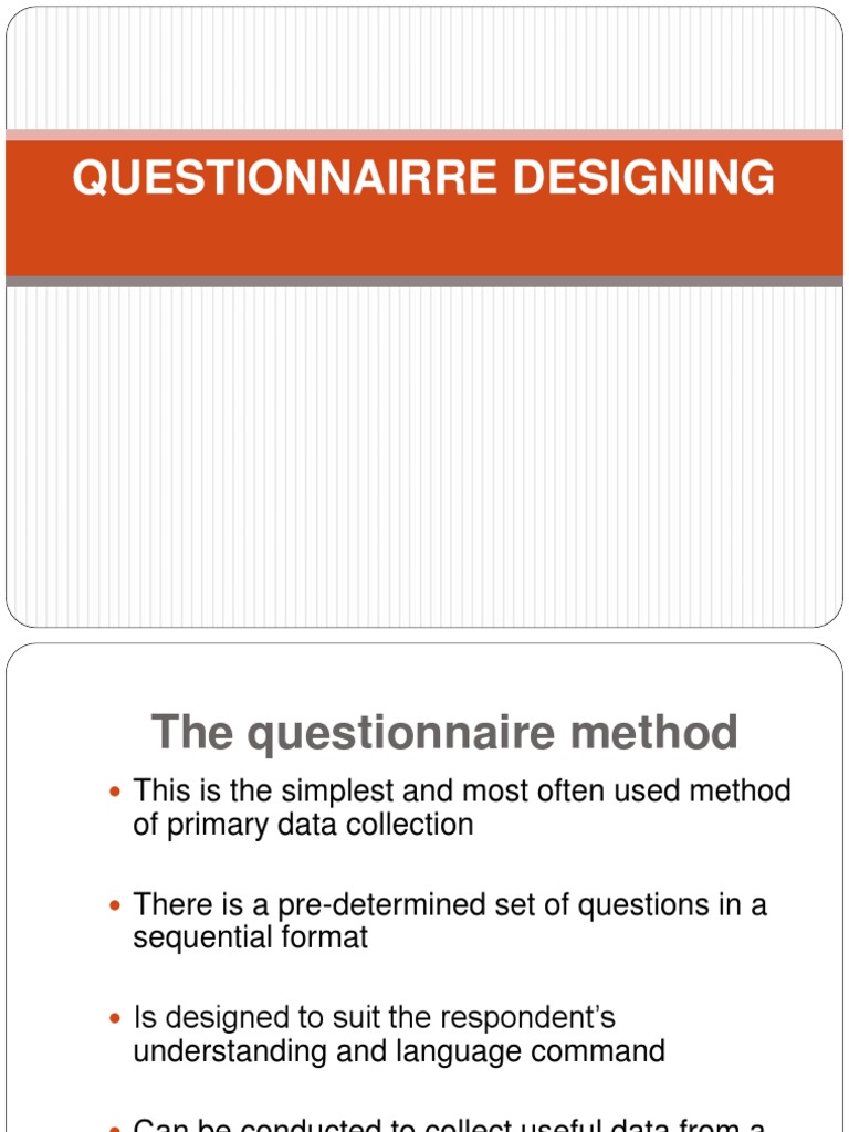 Effective Questionnaire Design Principles | PDF | Questionnaire | Science