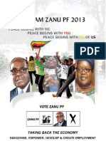 ZANU PF 2013 Election Manifesto " Taking Back the Economy" -Indigenise, Empower, Develop and Create Employment