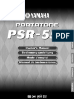Manual Yanaha Psr 550