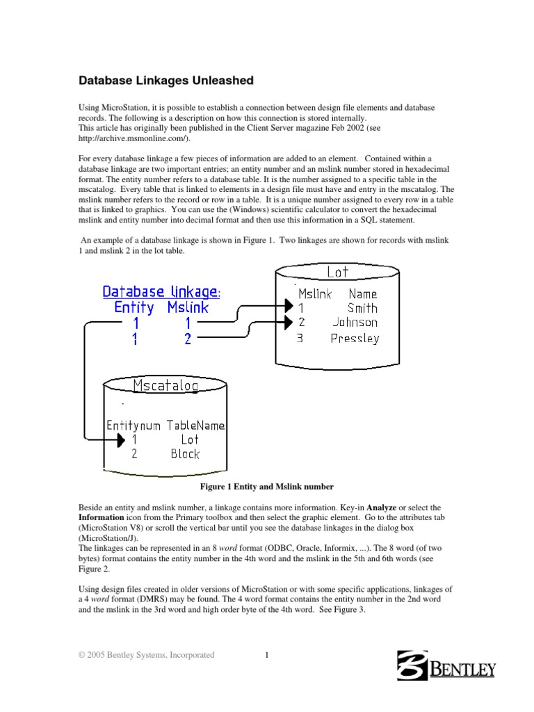 Database Linkages File Format Databases
