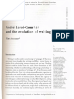 INGOLD, T. André Leroi-Gourhan and The Evolution of Writing