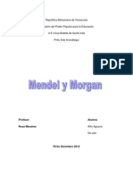 Diferencias Entre Los Experimentos de Gregor Mendel y Los de Tomas Morgan