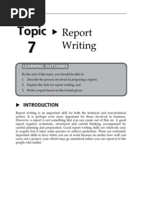 Report Writing