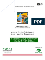 Establecimiento de Sevicio de Alimentos y Bebidas