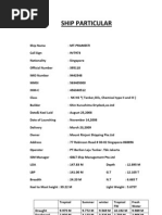 Ship Particular MT Pramesti