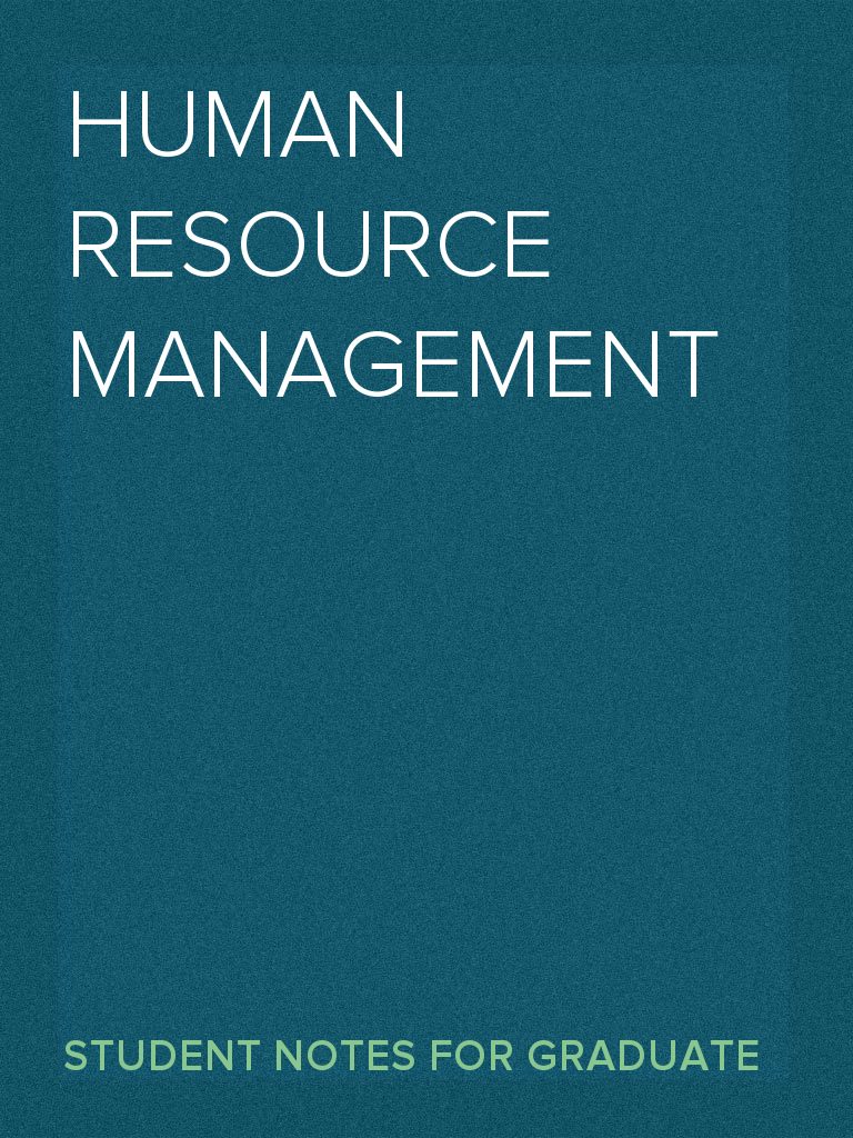 Human Resource Management PDF Human Resource Management Employment