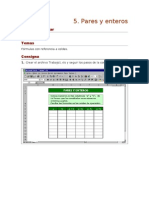 TP 1 EXCEL Pares y Enteros