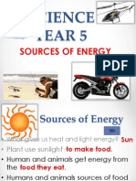 Science Year 5: Sources of Energy