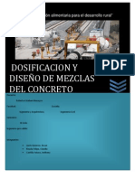 Diseño de Mezclas de Concreto y Dosificacion de Los Materiales