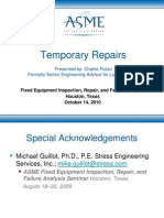 ASME Temporary Repairs 