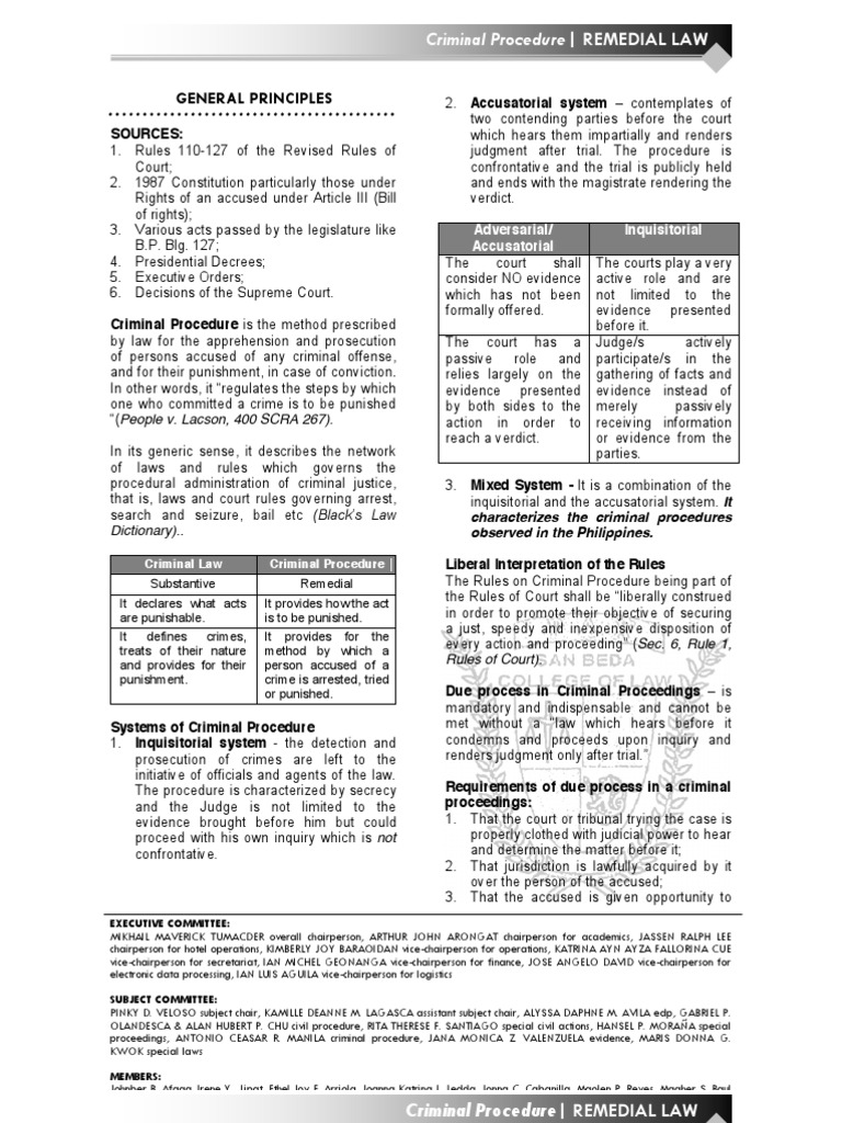 Overview of Criminal Procedure | PDF | Criminal Procedure In South ...