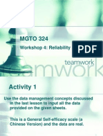 MGTO 324 - Workshop IV - Reliability