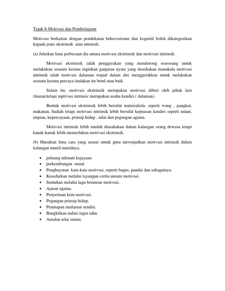 Soalan Motivasi Pdf