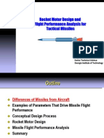 Rocket Motor Design and Missile Flight Performance Analysis