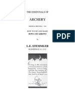 51680203 Essentials of Archery How to Use Make Bows Arrows Stemmler