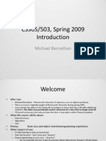CS305/503, Spring 2009: Michael Barnathan