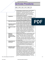 Central Excise Basic Procedures