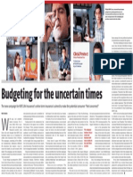 budgeting in uncertain times 