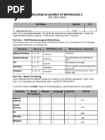 CLE Knowledge Worksheet