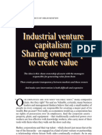 Industrial Venture Capitalism: Sharing Ownership To Create Value