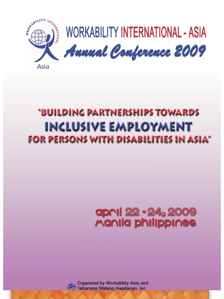 Workability Souv Prog | PDF | Disability | Asia