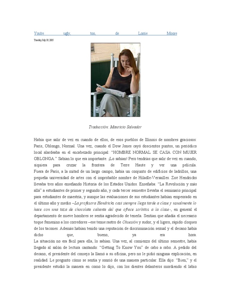Lorrie Moore Cuentos PDF Humor Amor