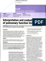 Interpretation and Evaluation of Pulmonary Function Tests